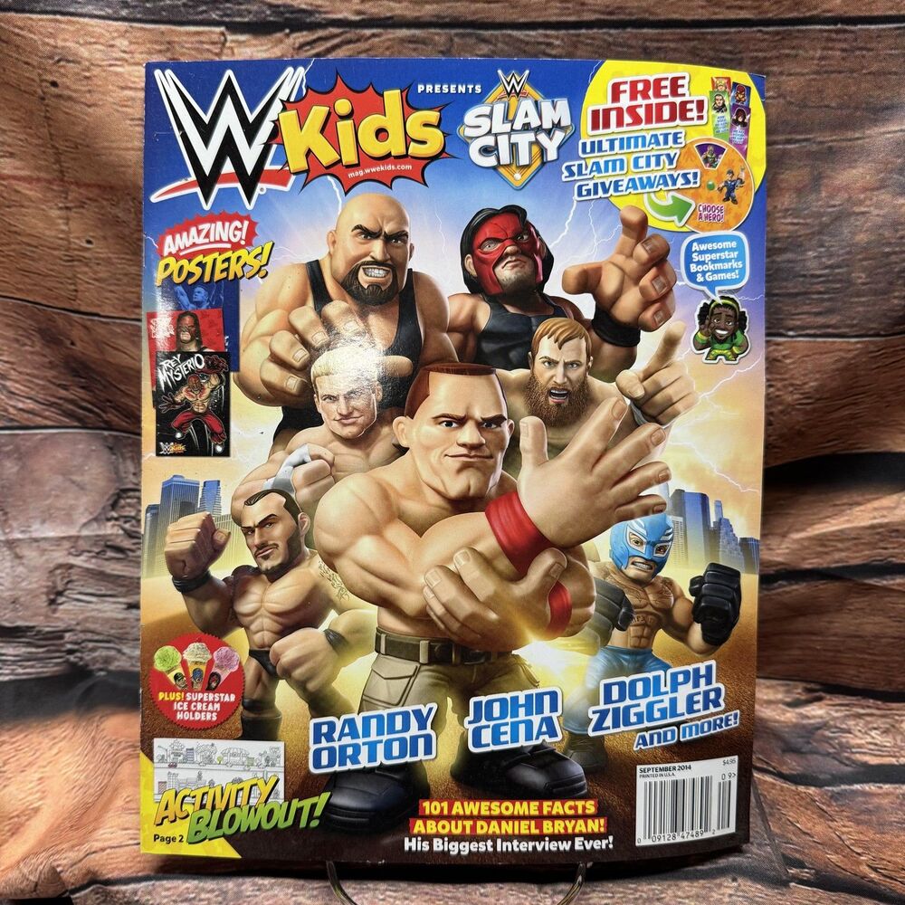 WWE Kids Presents Slam City Magazine September 2014 Randy Orton John Cena Dolph